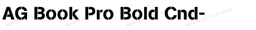 AG Book Pro Bold Cnd字体转换